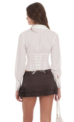 Corset Shirt in White