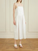 Adira pleated cotton-poplin midi dress