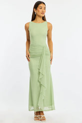 Green Maxi Dress Mesh