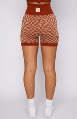 Mojave Seamless Bike Shorts Burnt Clay Mirage