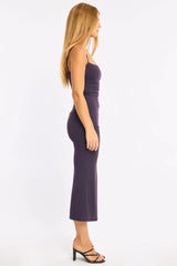 Purple Bodycon Dress Maxi