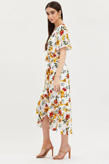 Print Dress Short Sleeve Maxi