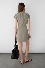 CAP SLEEVE MINI DRESS