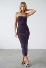 Purple Bodycon Dress Maxi