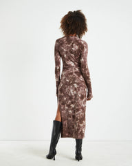 Stammy Cut Out Midi Dress Acid Wash Multi