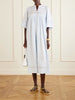 Magnolia lace-trimmed organic cotton midi dress