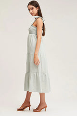 Check Midi Dress Sleeveless