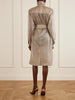Belted shell midi dress