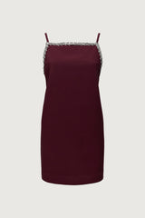 JEWELED MINI SHIFT DRESS