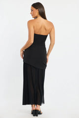 Black Maxi Dress Strapless