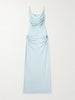 Cutout crepe midi dress