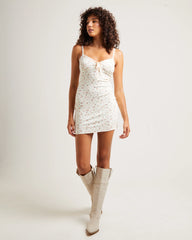 Helena Mini Dress in Pink Floral