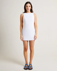 Jordi Mini Linen Backless Dress
