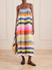 Eda striped cotton-gauze midi dress