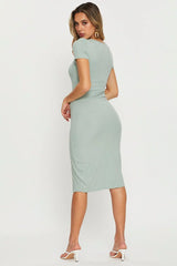 Green Bodycon Dress Midi