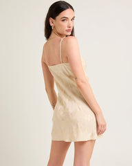 Abbey Jacquard Mini Slip Dress