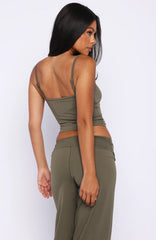 Core Strengths Tank Top Khaki