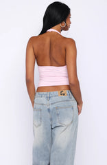 Tropical Ties Halter Top Pink