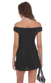 Black Off-the-Shoulder Lace Dress
