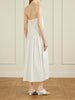 Adira pleated cotton-poplin midi dress