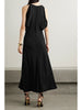 Milena draped silk midi dress