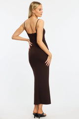 Brown Bodycon Dress Maxi