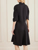 Emmeline draped silk midi dress
