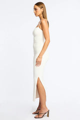 White Bodycon Dress Maxi