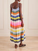 Eda striped cotton-gauze midi dress