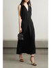 Milena draped silk midi dress