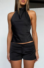 Time Passes Mini Shorts Black