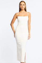 White Bodycon Dress Maxi
