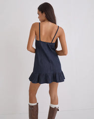 Pamina Mini Dress in Denim Indigo