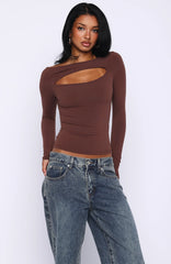 You Just Get Better Long Sleeve Top Expresso