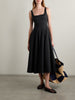 Wells pleated cotton-blend poplin midi dress
