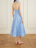 Nuvola appliquéd broderie anglaise cotton halterneck midi dress