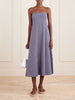 Thay gingham knot-detailed cut-out seersucker midi dress