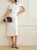 Embellished cutout jersey midi dress