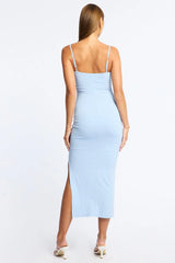 Blue Bodycon Dress Maxi