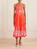 Heart broderie anglaise cotton midi dress