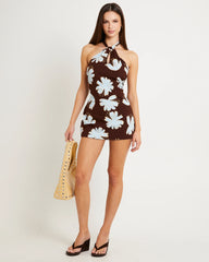Kay Keyhole Linen Mini Dress