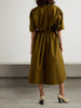 Cotton-canvas midi dress
