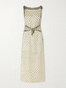 Amorette paisley-print silk-blend twill midi dress