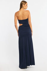 Blue Maxi Dress Cut Out