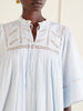 Magnolia lace-trimmed organic cotton midi dress