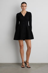 RIBBED PEPLUM MINI DRESS