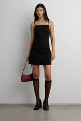 JEWELED MINI SHIFT DRESS