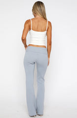 Silent Confessions Knit Pants Dusty Blue