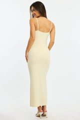 Yellow Bodycon Dress Maxi