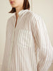Striped voile midi dress